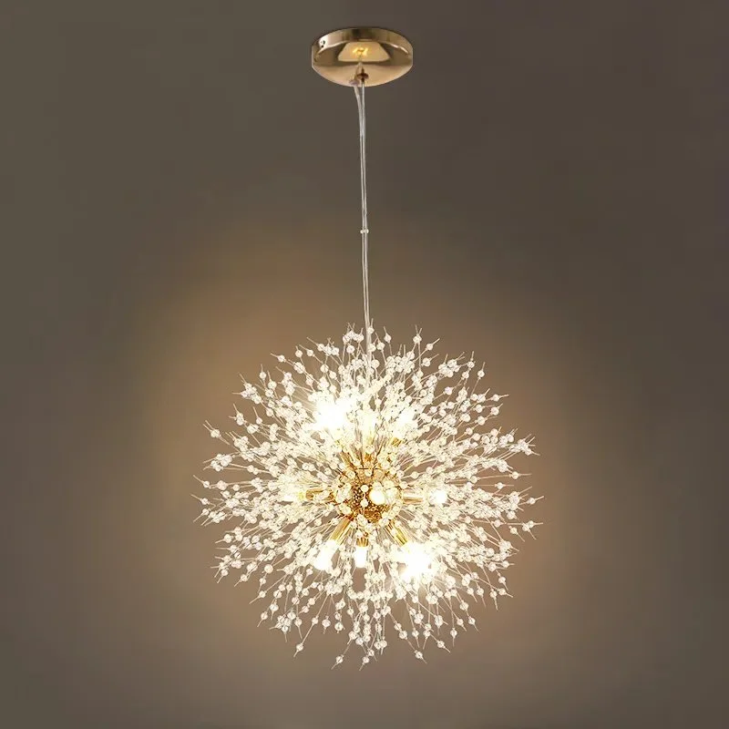 

Crystal Dandelion Pendant Lights Cristal Nordic Lamp LED Hanging Restaurant Bedroom Pendant Lamp Living Room Decoration