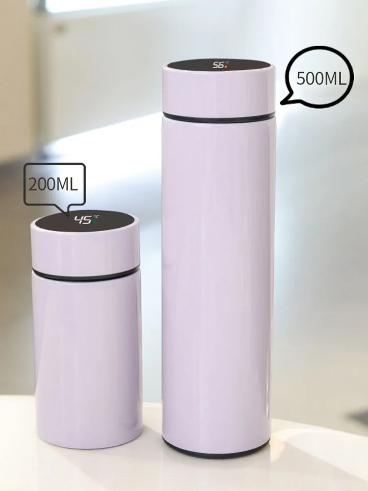 

200/500 мл умный термос бутылка для воды интеллектуальный дисплей температуры из нержавеющей стали вакуумные фляжки термосы с фильтром тройник чашка