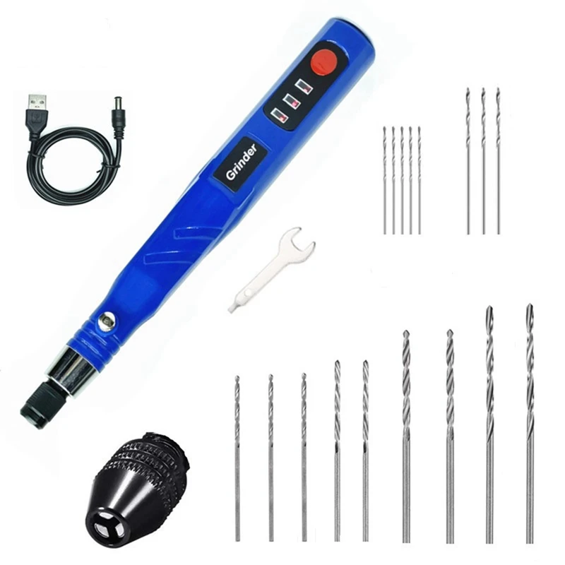 Wireless USB Rechargeable Hand Drill Pin Vise Set For Polymer Clay Keychain (Blue)
Wireless USB Rechargeable Hand Drill Pin Vise Set For Polymer Clay Keychain (Blue)