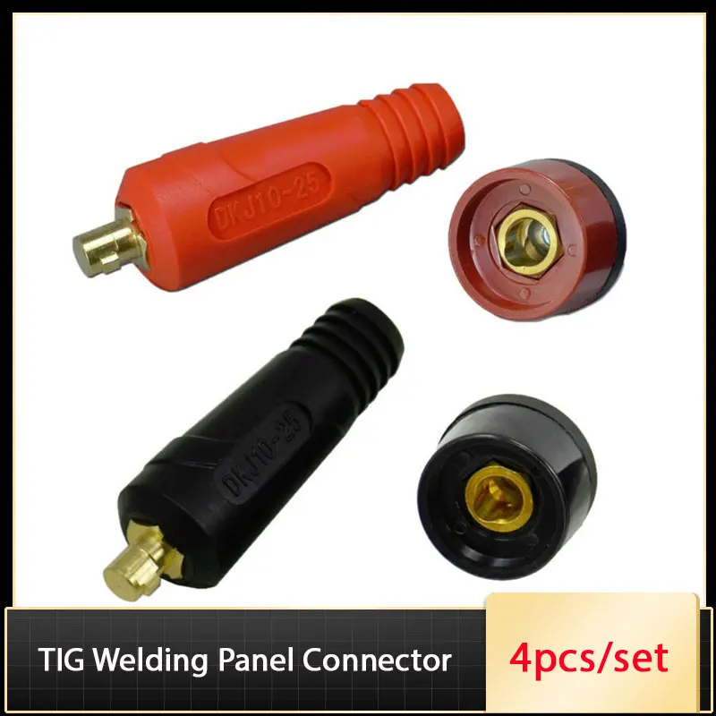 4pcs/set TIG Welding Accessory Kits TIG Welding Cable Panel Connector Socket Set DKJ10-25 & DKZ10-25 Quick Fitting Adapter
4pcs/set TIG Welding Accessory Kits TIG Welding Cable Panel Connector Socket Set DKJ10-25 & DKZ10-25 Quick Fitting Adapter