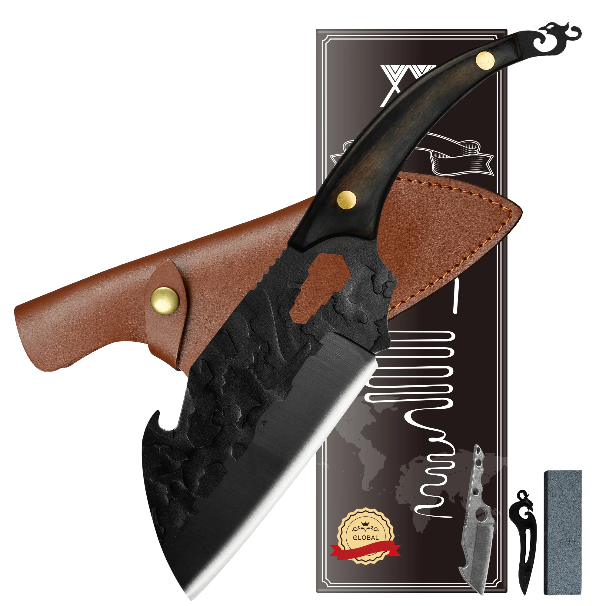 XYj Full Tang Kitchen Knife 6.5 Inch High Carbon Steel Meat Cleaver Boning Knives Sheath Portable Outdoor Camping Knife Tool DIY
XYj Full Tang Kitchen Knife 6.5 Inch High Carbon Steel Meat Cleaver Boning Knives Sheath Portable Outdoor Camping Knife Tool DIY