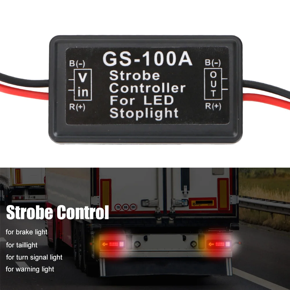 12V 24V Strobe Flash Control for Car Brake Light Turn Signal Rear Warning Lamp Controller Motorcycle Taillight Truck Accessories
12V 24V Strobe Flash Control for Car Brake Light Turn Signal Rear Warning Lamp Controller Motorcycle Taillight Truck Accessories
