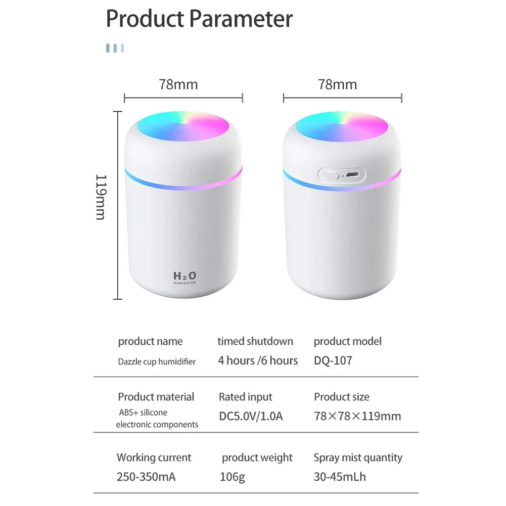 Home Relax Electric Air Diffuser Aroma Oil Humidifier LED Night Light 300ml Water Tank Adjustable Spray USB Powered Grey
Home Relax Electric Air Diffuser Aroma Oil Humidifier LED Night Light 300ml Water Tank Adjustable Spray USB Powered Grey