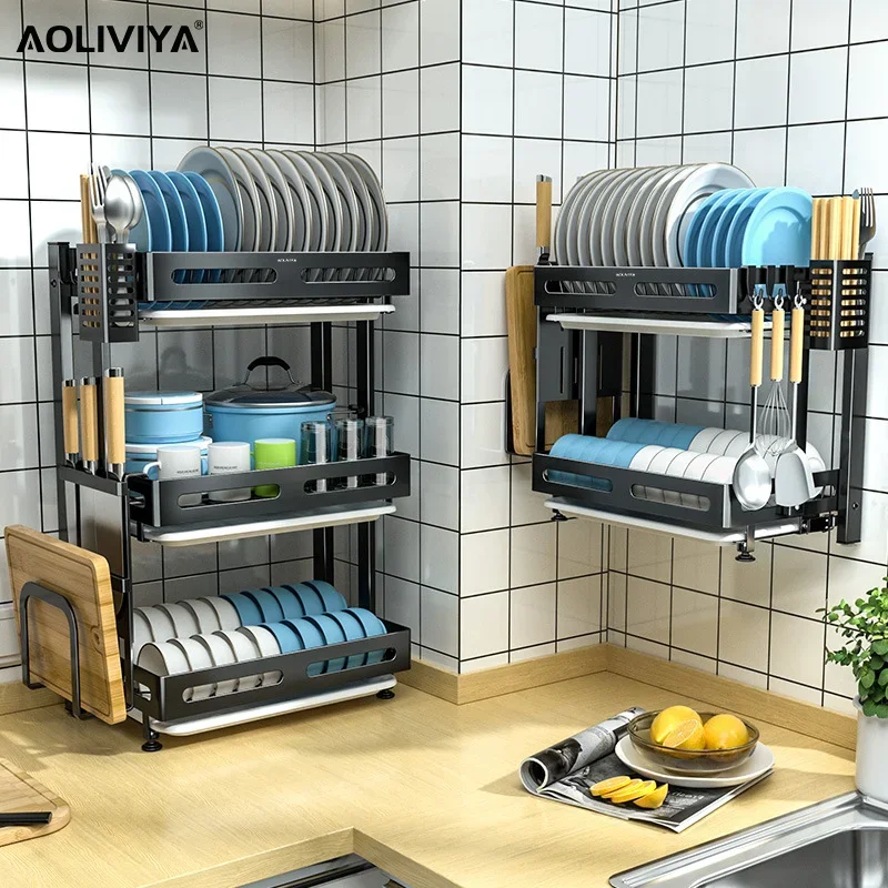 SH AOLIVIYA Kitchen Rack Wall-mounted Multi-function Folding Dish Storage Cabinet Stainless Steel Drain Rack Tableware Organizer
SH AOLIVIYA Kitchen Rack Wall-mounted Multi-function Folding Dish Storage Cabinet Stainless Steel Drain Rack Tableware Organizer