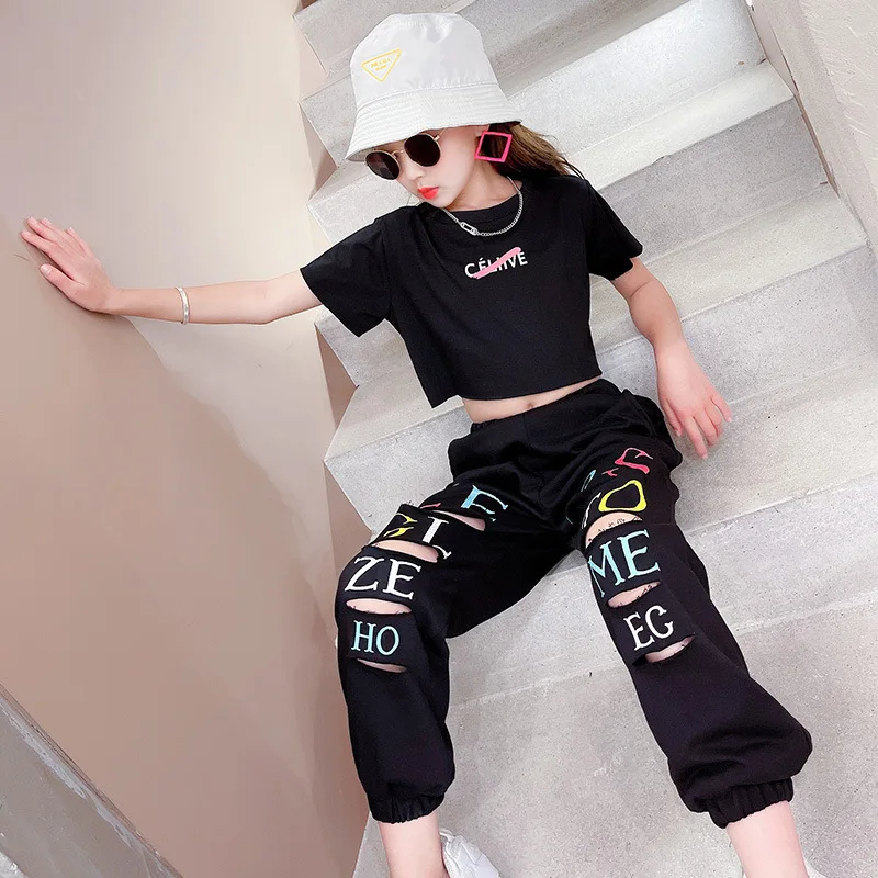Summer Girls Pants Sets Ripped Trousers Short Tops Fashion Casual Teens Girl Streetwear
Summer Girls Pants Sets Ripped Trousers Short Tops Fashion Casual Teens Girl Streetwear