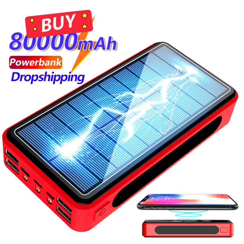80000mAh Portable Wireless Solar Power Bank Charger Outdoor External Battery Fast Charging Power Bank for Xiaomi Samsung IPhone
80000mAh Portable Wireless Solar Power Bank Charger Outdoor External Battery Fast Charging Power Bank for Xiaomi Samsung IPhone