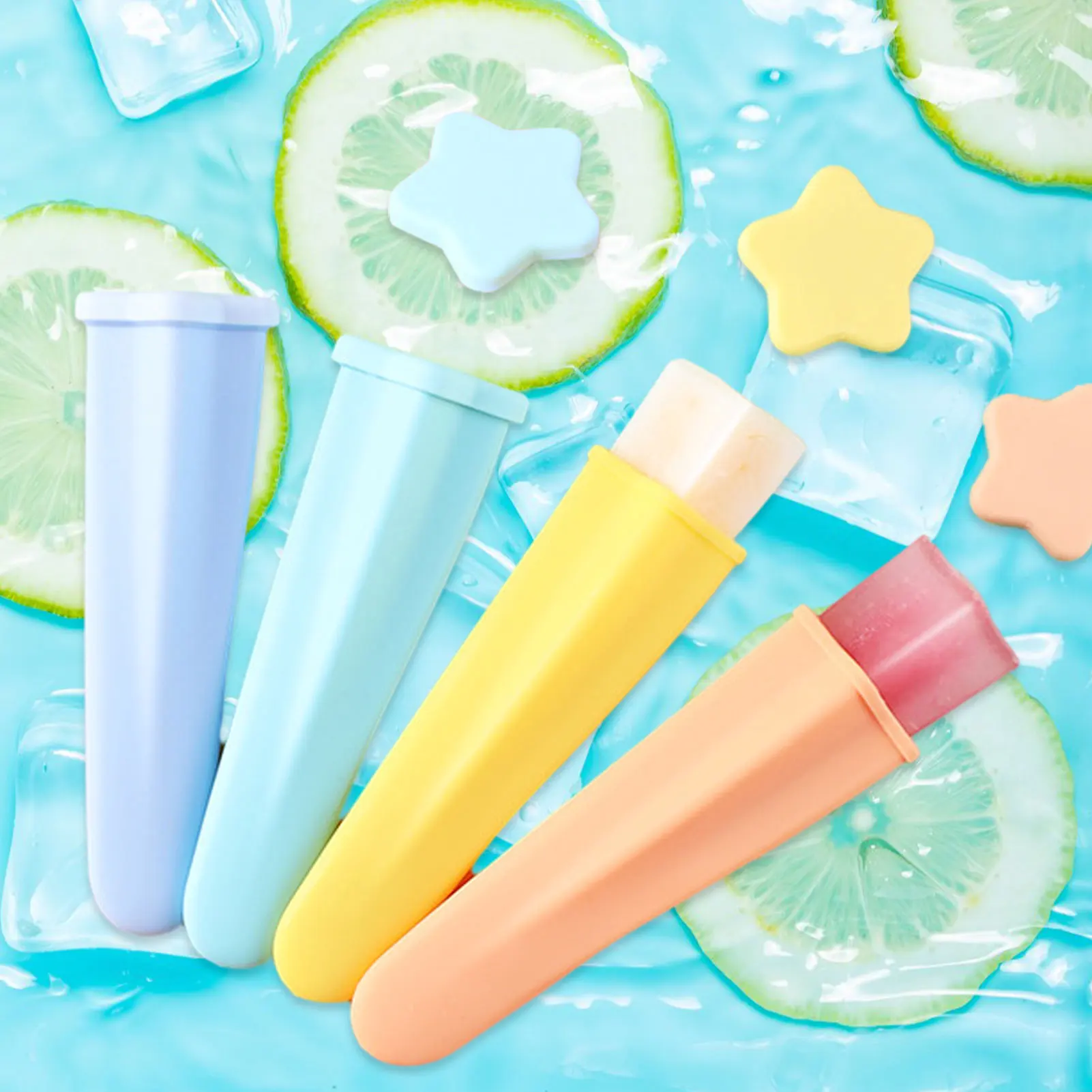 1pc Reusable Silicone Star Popsicle Molds Frozen Popsicle Molds with Lid for DIY Mould Popsicle Making Home Kitchen Tools
1pc Reusable Silicone Star Popsicle Molds Frozen Popsicle Molds with Lid for DIY Mould Popsicle Making Home Kitchen Tools
