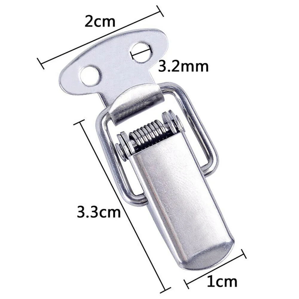 4PCS Mini Stainless Steel Spring Loaded Clamp Clip Case Box Latch Catch Toggle Lock Box Cabinet Closet Toolbox Luggage Case
4PCS Mini Stainless Steel Spring Loaded Clamp Clip Case Box Latch Catch Toggle Lock Box Cabinet Closet Toolbox Luggage Case