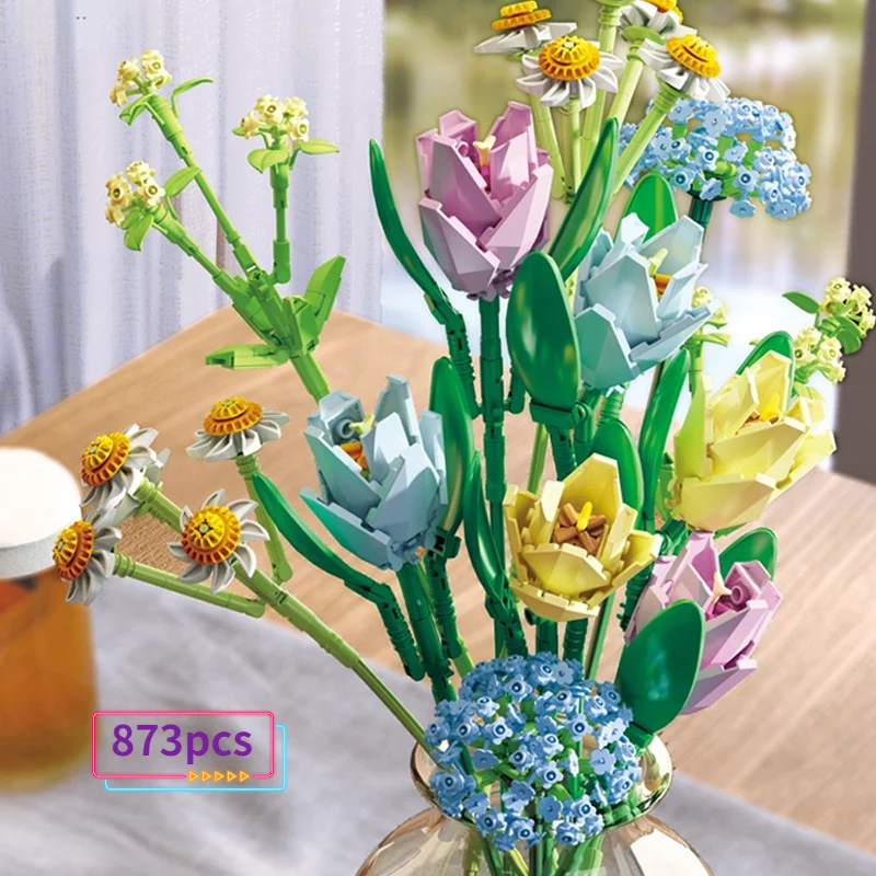 Ideas Flowers Bouquet Building Blocks DIY Toys for Girl Birthday Gift Romantic Rose Flower Home Decoration
Ideas Flowers Bouquet Building Blocks DIY Toys for Girl Birthday Gift Romantic Rose Flower Home Decoration