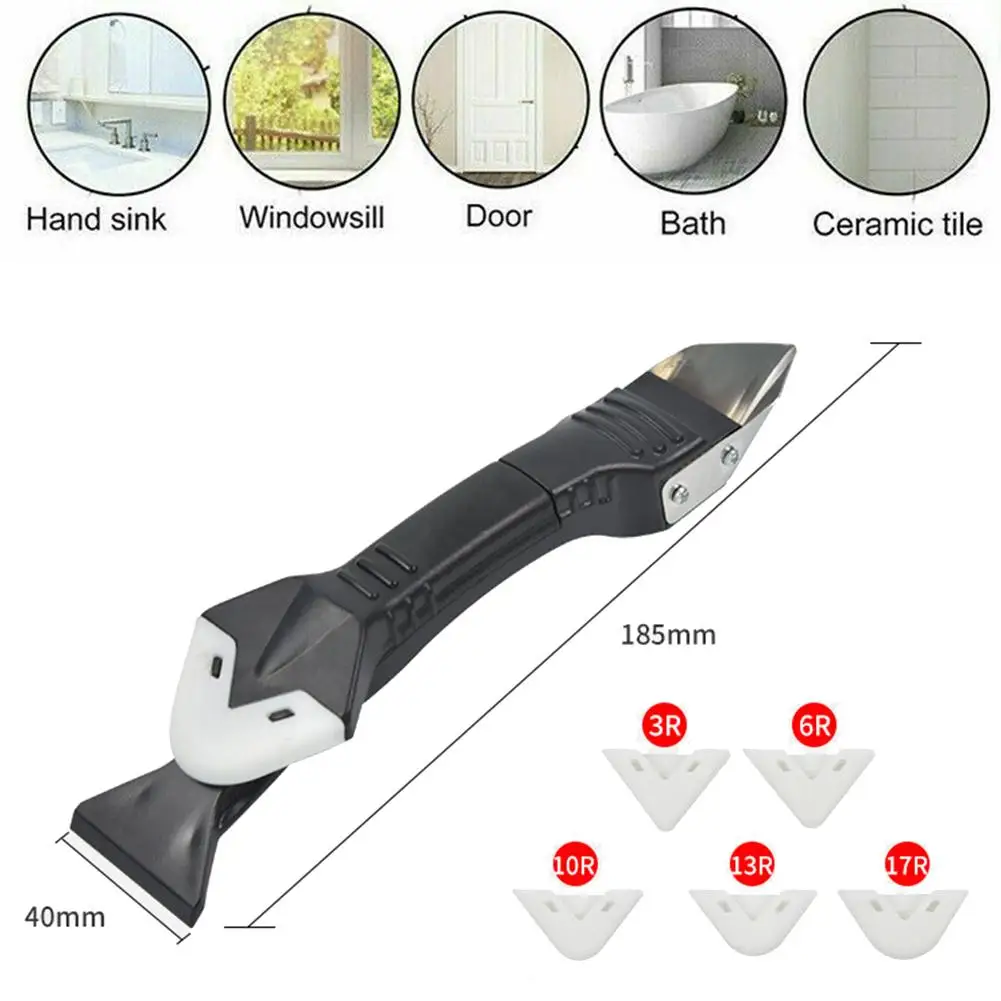 5 In1 Silicone Remover Sealant Smooth Scraper Caulk Finisher Grout Kit Tools Floor Mould Removal Hand Tools Set Accessories
5 In1 Silicone Remover Sealant Smooth Scraper Caulk Finisher Grout Kit Tools Floor Mould Removal Hand Tools Set Accessories