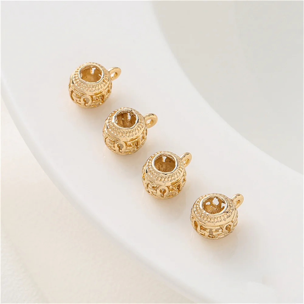 14K gold hollow large hole with hanging ring ring barrel beads spacer beads diy chain pendant connection accessories
14K gold hollow large hole with hanging ring ring barrel beads spacer beads diy chain pendant connection accessories