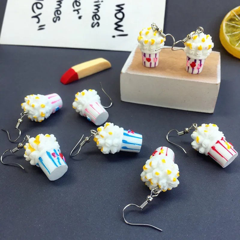 Earrings for Women Resin Drops Handmade Gifts Lovely Simulation 3D Popcorn Earring Fun Hanging earrings Gift Jewelry Party
Earrings for Women Resin Drops Handmade Gifts Lovely Simulation 3D Popcorn Earring Fun Hanging earrings Gift Jewelry Party