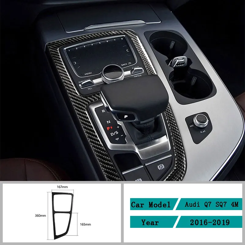 Carbon Fiber Car Accessories Interior Inside Control Gear Box Shift Panel Black Cover Trim Stickers For Audi Q7 SQ7 4M 2016-2019
Carbon Fiber Car Accessories Interior Inside Control Gear Box Shift Panel Black Cover Trim Stickers For Audi Q7 SQ7 4M 2016-2019