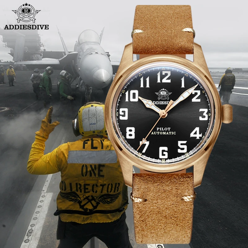 ADDIESDIVE Men's Automatic Mechanical Diver's Watch Bubble Mirror Pot Cover Glass CuSn8 Bronze Luminous Sports Pilot Men's Watch
ADDIESDIVE Men's Automatic Mechanical Diver's Watch Bubble Mirror Pot Cover Glass CuSn8 Bronze Luminous Sports Pilot Men's Watch