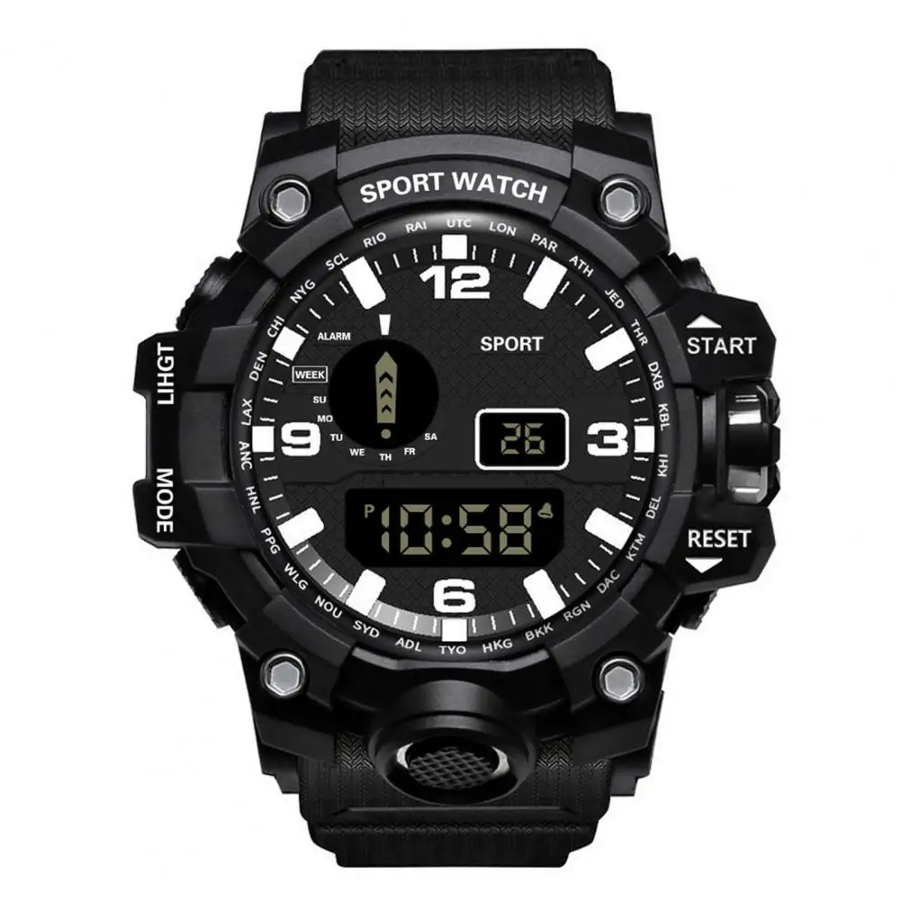 Digital Watch Week Display Date Precise Portable LED Stopwatch Sports Wristwatch for Fitness
Digital Watch Week Display Date Precise Portable LED Stopwatch Sports Wristwatch for Fitness