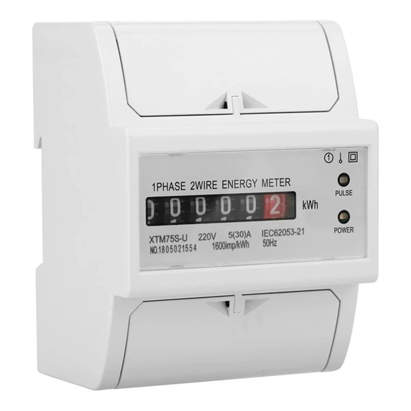 Spot Goods 2X 220V DIN-Rail Electric Meter, Digital 1 Phase Electric Meter 2 Wire 4P, XTM75S-U Electric Meter Kwh Meter(5-30A)
Spot Goods 2X 220V DIN-Rail Electric Meter, Digital 1 Phase Electric Meter 2 Wire 4P, XTM75S-U Electric Meter Kwh Meter(5-30A)