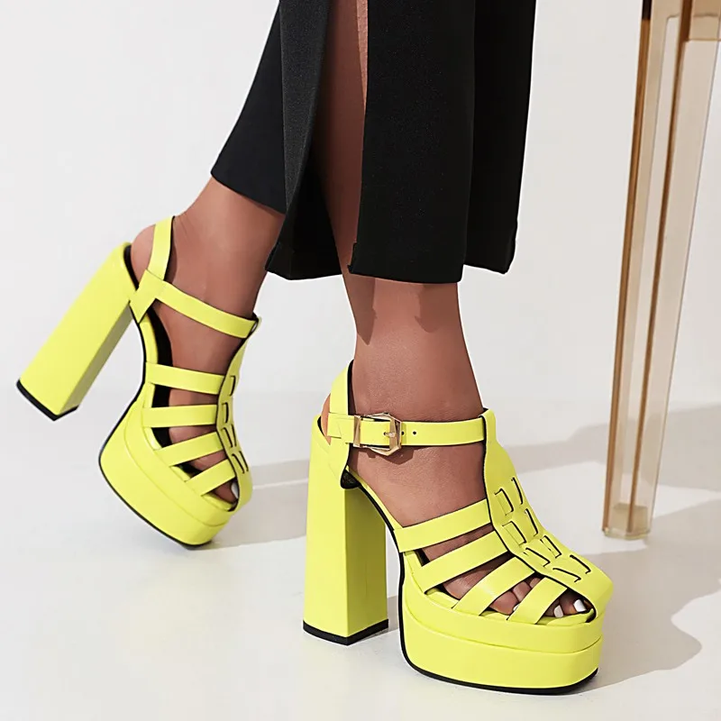 2022 Ladies 15cm High Heels Waterproof Platform Sandals Women T-buckle Strap Brand Designer Summer Party Chunky Pumps Shoes New
2022 Ladies 15cm High Heels Waterproof Platform Sandals Women T-buckle Strap Brand Designer Summer Party Chunky Pumps Shoes New