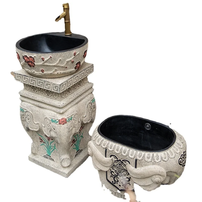 Outdoor Sink Balcony Terrace Floor-Standing Integrated Column Wash Basin Garden Outdoor Courtyard Wash Basin
Outdoor Sink Balcony Terrace Floor-Standing Integrated Column Wash Basin Garden Outdoor Courtyard Wash Basin