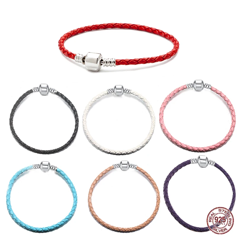 Fit Original Pandora Beads DIY Bracelet Women Men Jewelry Gifts Fashion 7 Colors 16cm-21cm Leather Chain Bracelet
Fit Original Pandora Beads DIY Bracelet Women Men Jewelry Gifts Fashion 7 Colors 16cm-21cm Leather Chain Bracelet
