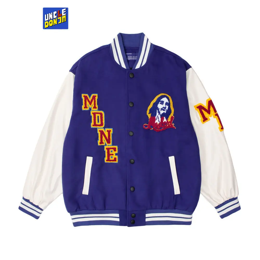 UNCLEDONJM Embroidery letter colour block patchwork baseball jacket streetwear harajuku varsity jacket men bomber jacket
UNCLEDONJM Embroidery letter colour block patchwork baseball jacket streetwear harajuku varsity jacket men bomber jacket