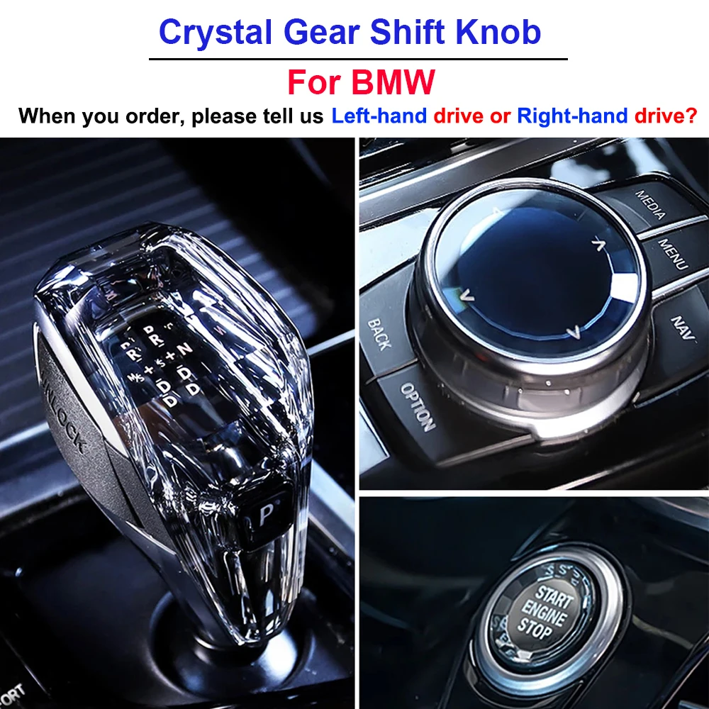 

Crystal Gear Knob Handle For BMW X3 X4 X5 G05 E70 F15 X6 G06 E71 F16 G01 G08 F25 F26 G02 6GT G32 G30 G31 G38 G20 Interior Parts