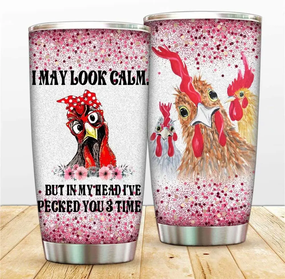 Tumbler Cup I May Look Calm But In My Head I've Pecked You 3 Times Coffee Mug,20oz Insulated Vacuum Travel Mug With Lids Straw,F
Tumbler Cup I May Look Calm But In My Head I've Pecked You 3 Times Coffee Mug,20oz Insulated Vacuum Travel Mug With Lids Straw,F