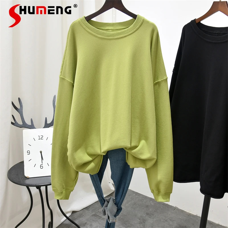 Женский пуловер с круглым вырезом, однотонный Свободный пуловер с длинным рукавом, в стиле пэчворк, Осень-зима 2022
Женский пуловер с круглым вырезом, однотонный Свободный пуловер с длинным рукавом, в стиле пэчворк, Осень-зима 2022