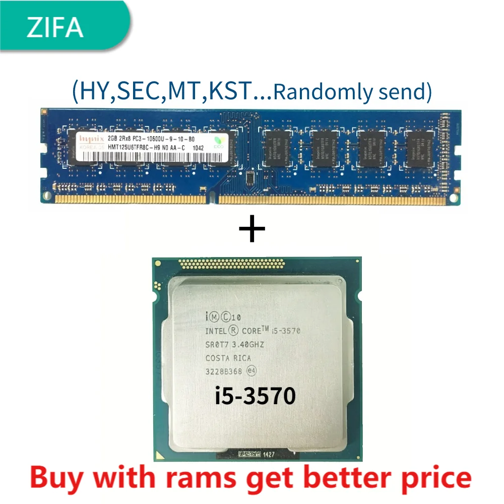 DDR3 2G 1333Mhz with i5-3570 Processor Quad-Core 3.4Ghz L3=6M 77W Socket LGA 1155
DDR3 2G 1333Mhz with i5-3570 Processor Quad-Core 3.4Ghz L3=6M 77W Socket LGA 1155