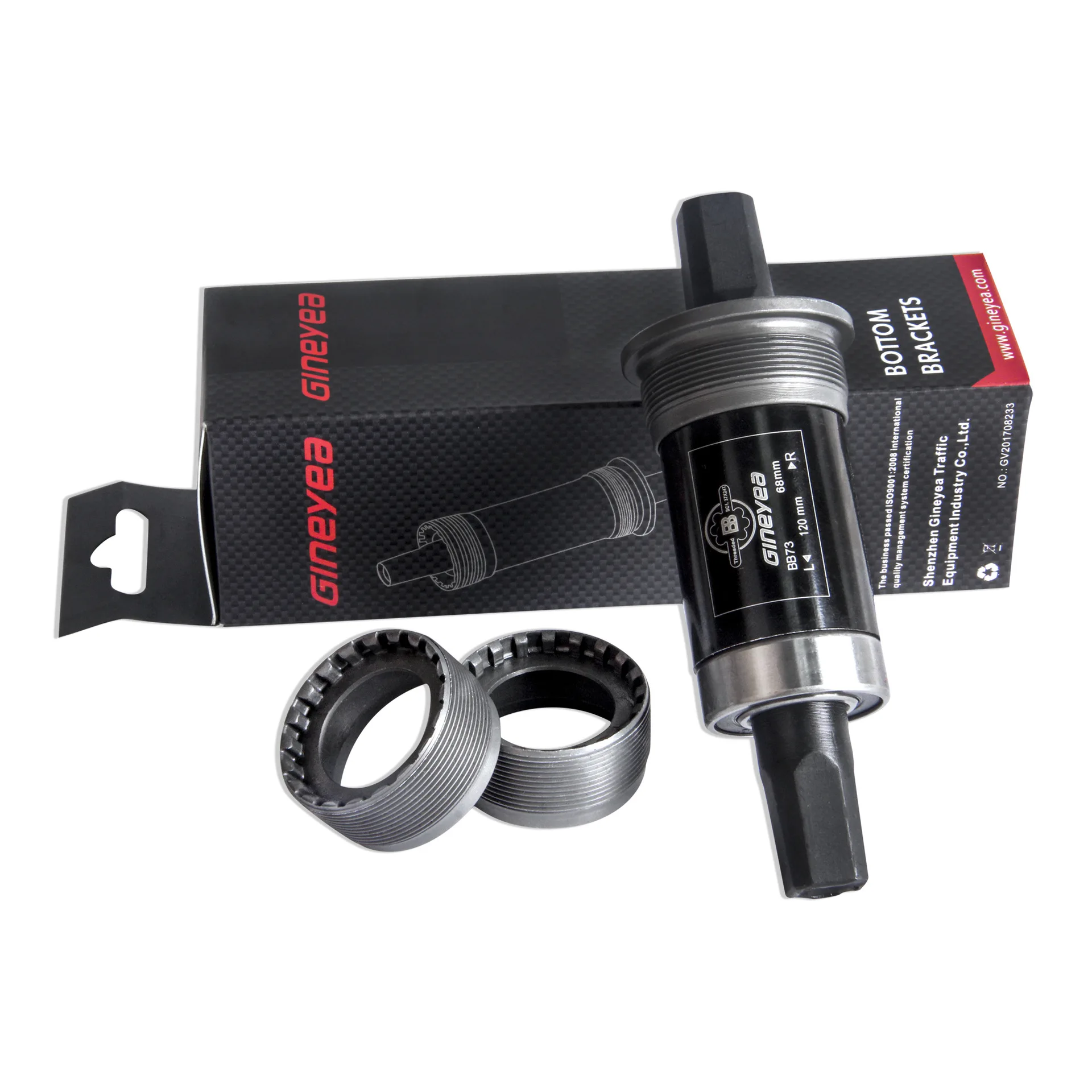 

GINEYEA MTB Bicycle Bottom Bracket 68*103 110.5 113 116 118 120 122.5 124 126 127.5mm Square Road Mountain Bike BB73 Part Hot