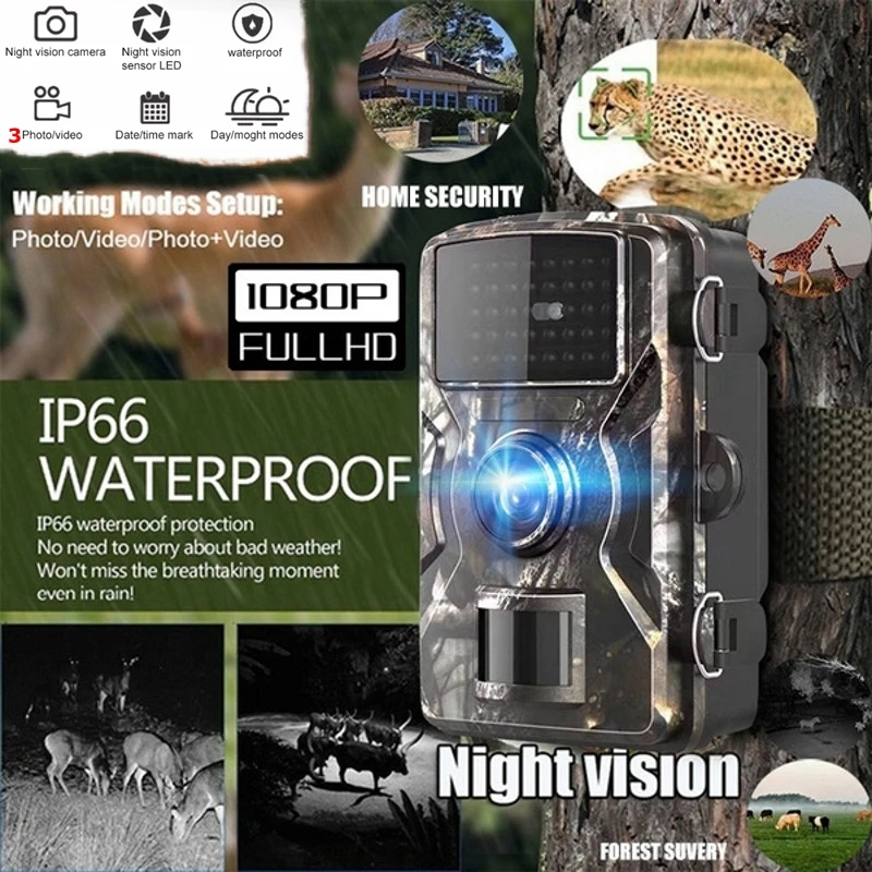 

Hunting Trail Camera 3Photos 12MP Outdoor Camera Trigger IP66 940NM HD IR Night Vision Motion Activated Wildlife Scouting Camera