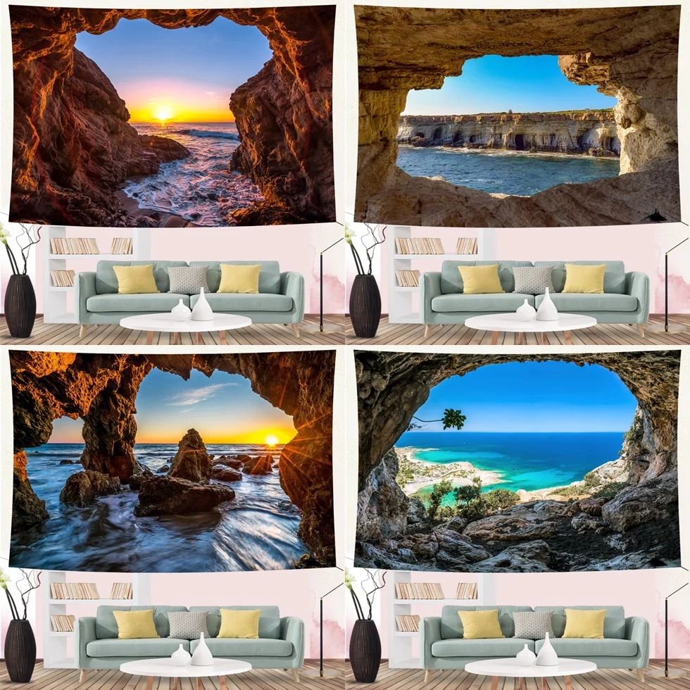 Ocean Tapestry Landscape Tropical Sea Palm Tree Cave Cloth Wall Hanging Tapestries Bedroom Living Room Decor Carpet Beach Towel
Ocean Tapestry Landscape Tropical Sea Palm Tree Cave Cloth Wall Hanging Tapestries Bedroom Living Room Decor Carpet Beach Towel