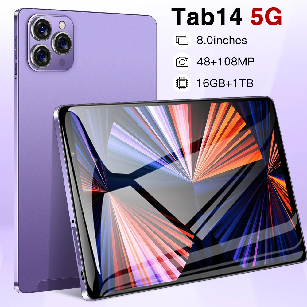 Original TAB14 Tablet 8 Inch 16GB+1T 8800Mah 48+108MP with Wi-Fi Phone Call GPS Google Play Android12 5G Brand
Original TAB14 Tablet 8 Inch 16GB+1T 8800Mah 48+108MP with Wi-Fi Phone Call GPS Google Play Android12 5G Brand