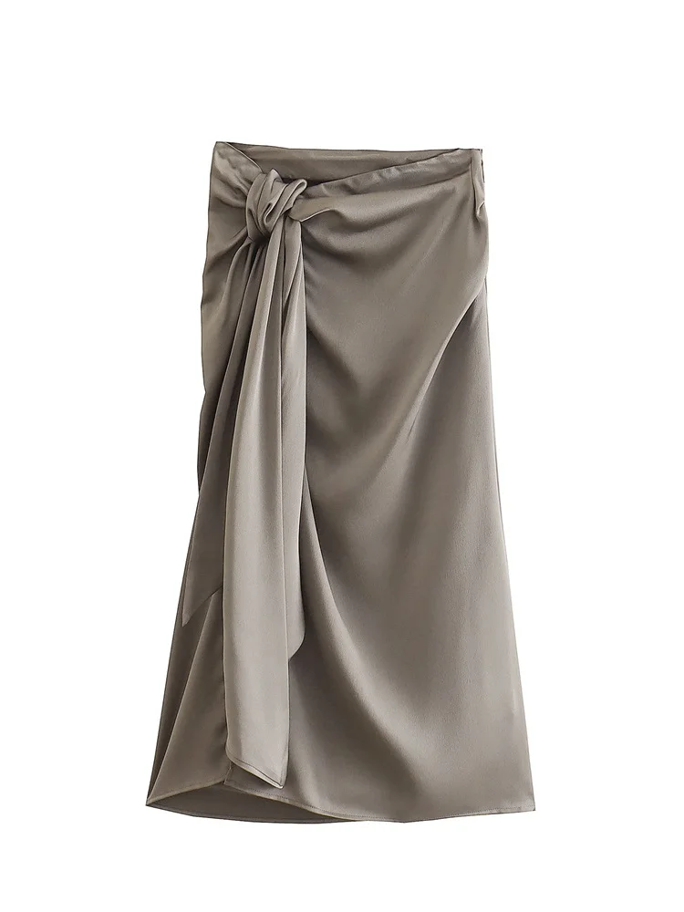 TRAF Women 2022 Fashion With Knotted Gathered Front Slit Midi Skirt Vintage High Waist Side Zipper Female Skirts Streetwear
TRAF Women 2022 Fashion With Knotted Gathered Front Slit Midi Skirt Vintage High Waist Side Zipper Female Skirts Streetwear