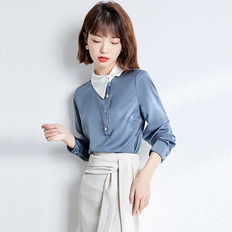 Chiffon slim fit Women's Blouses New Casual Fashion Long Sleeve Top Solid Summer Shirt Spring Korean Style Female Clothing
Chiffon slim fit Women's Blouses New Casual Fashion Long Sleeve Top Solid Summer Shirt Spring Korean Style Female Clothing