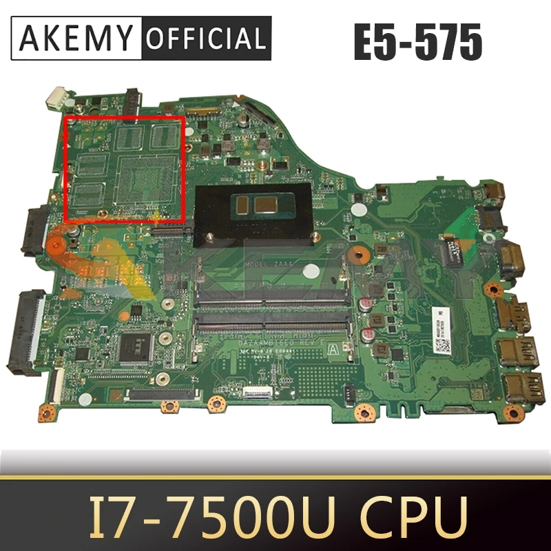 For ACER Aspire E5-575 i7-7500U Notebook Mainboard DAZAAMB16E0 SR2ZV DDR4 Laptop Motherboard 
For ACER Aspire E5-575 i7-7500U Notebook Mainboard DAZAAMB16E0 SR2ZV DDR4 Laptop Motherboard