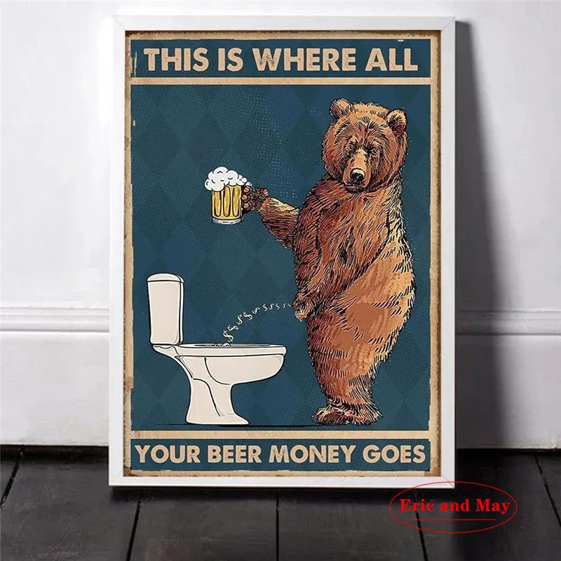Grumpy Bear Drinking Beer At The Bathroom Canvas Poster Abstract Wall Art Picture For Toilet The Home Decoration
Grumpy Bear Drinking Beer At The Bathroom Canvas Poster Abstract Wall Art Picture For Toilet The Home Decoration
