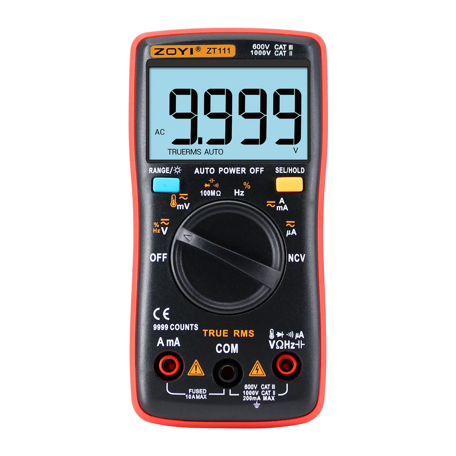 ZOYI Tester True RMS NCV DC AC Voltmeter Capacitor Meter ZT111 Digital Multimeter Professional 9999-Count DC AC Voltage Current
ZOYI Tester True RMS NCV DC AC Voltmeter Capacitor Meter ZT111 Digital Multimeter Professional 9999-Count DC AC Voltage Current