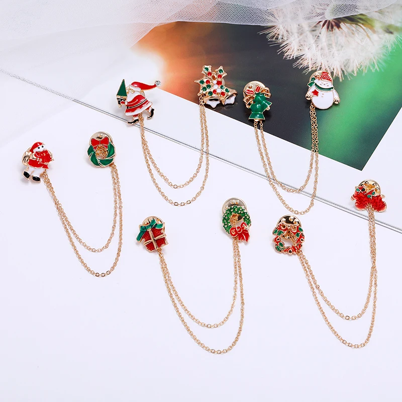 Creative Charm Santa Bell Metal Enamal Link Brooch Cartoon Red Gloves Snowman Garland Badge Cute Trendy Christmas Gift
Creative Charm Santa Bell Metal Enamal Link Brooch Cartoon Red Gloves Snowman Garland Badge Cute Trendy Christmas Gift
