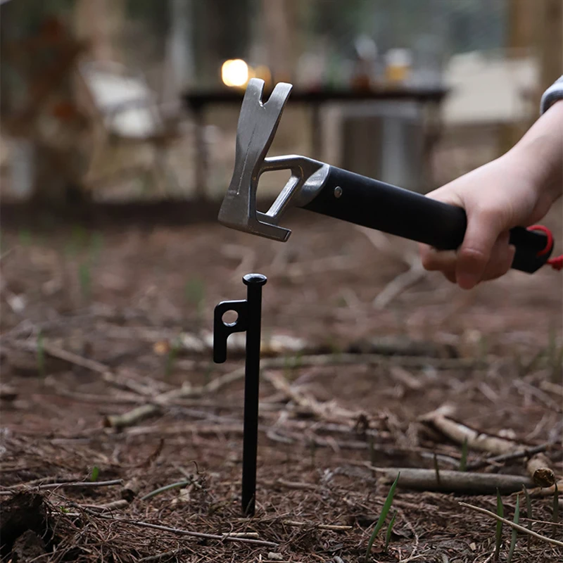 New Outdoor Lightweight Aluminum Alloy Handle Stainless Steel Hammer Camping Tent Ceiling Ground Nail Hammer Nail Extractor 
New Outdoor Lightweight Aluminum Alloy Handle Stainless Steel Hammer Camping Tent Ceiling Ground Nail Hammer Nail Extractor