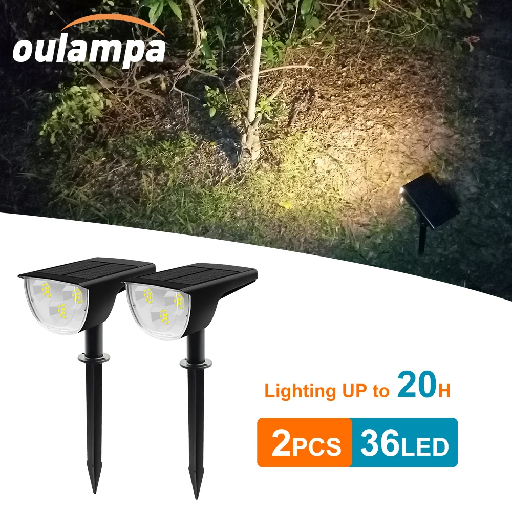 2PCS 36LED Solar Spotlight Adjustable IP65 Waterproof for Balcony Pathway Park Courtyard Garden Outdoor Landscape Light
2PCS 36LED Solar Spotlight Adjustable IP65 Waterproof for Balcony Pathway Park Courtyard Garden Outdoor Landscape Light