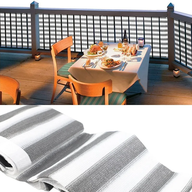 Thicken Grey White Stripe Sun Shade Net Outdoor Sunshade Net Balcony Fence Netting Privacy Screen
Thicken Grey White Stripe Sun Shade Net Outdoor Sunshade Net Balcony Fence Netting Privacy Screen