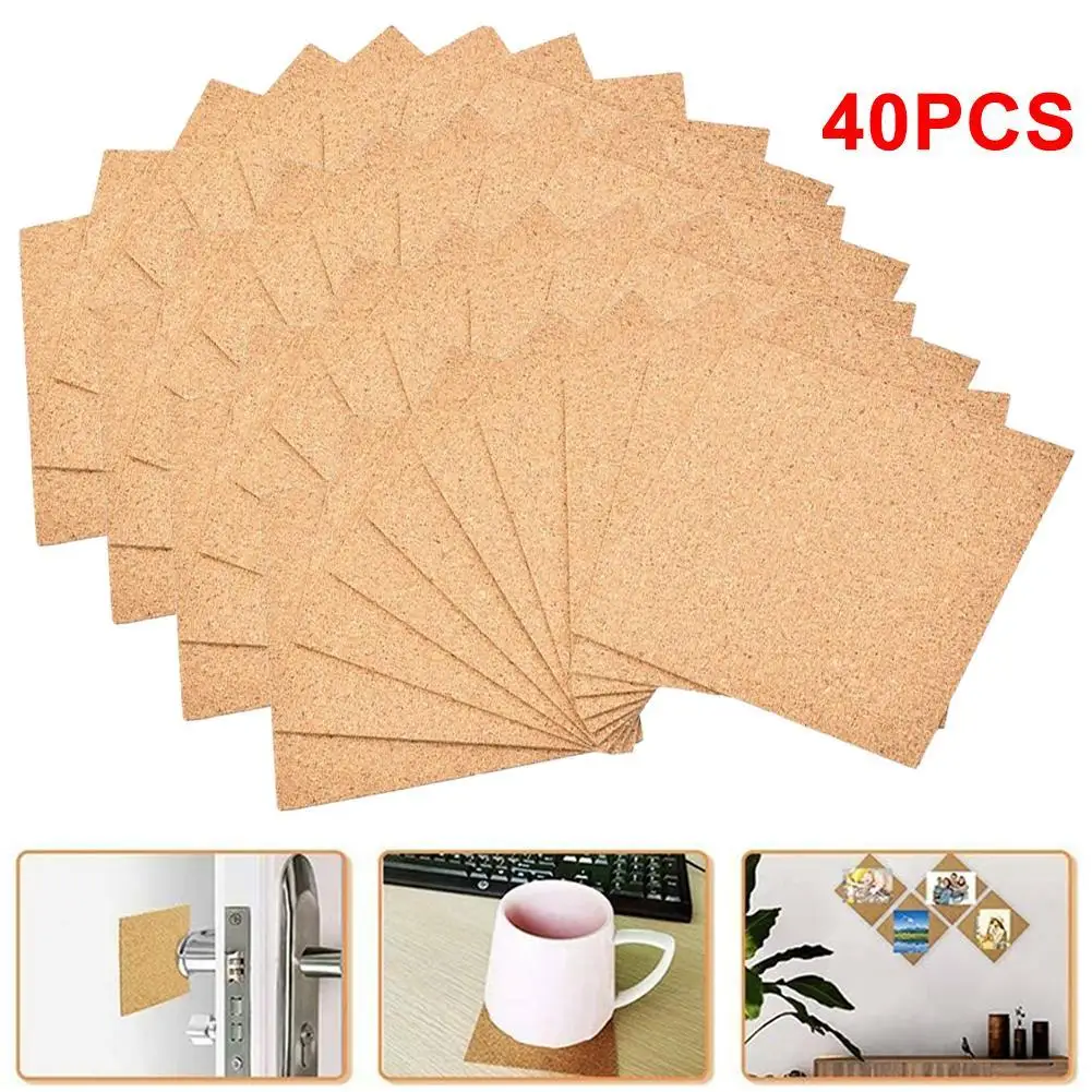 40Pcs Cork Coasters Square Corks Wood Mat Wine Drink Coffee Tea Cup Mat Self-Adhesive DIY Backing Sheet Kitchen Dining Bar
40Pcs Cork Coasters Square Corks Wood Mat Wine Drink Coffee Tea Cup Mat Self-Adhesive DIY Backing Sheet Kitchen Dining Bar