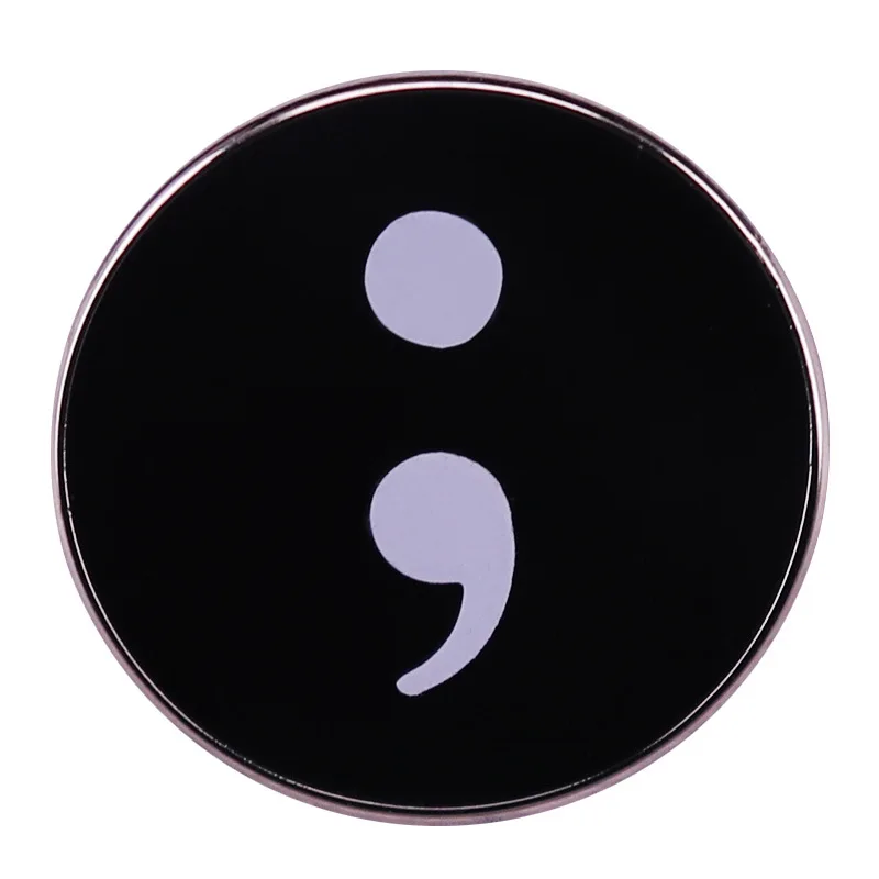 B0006 Semicolon Punctuation Pin Badge Unique Creative Clothing Backpack Decoration for Lapel Pins for Briefcase Badges Jewelry
B0006 Semicolon Punctuation Pin Badge Unique Creative Clothing Backpack Decoration for Lapel Pins for Briefcase Badges Jewelry