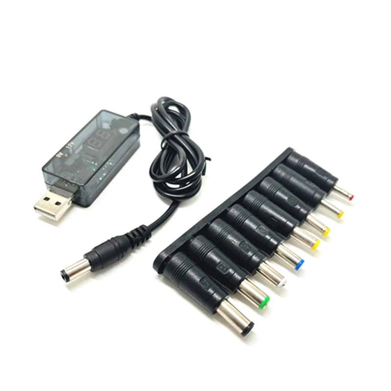 USB to DC- Power Cable USB to 8PCS DC-Jack Charging Adapter Cord DC5V to 12V 9V Led Display for Router Mini Fan Speaker
USB to DC- Power Cable USB to 8PCS DC-Jack Charging Adapter Cord DC5V to 12V 9V Led Display for Router Mini Fan Speaker