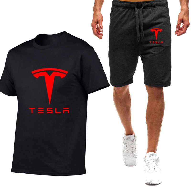 2023 Summer Tesla Logo Print T-Shirt Set Men's Hot Sale Trendy O-Neck Short Sleeve Tops+Solid Color Comfortable Sweatpants Suits
2023 Summer Tesla Logo Print T-Shirt Set Men's Hot Sale Trendy O-Neck Short Sleeve Tops+Solid Color Comfortable Sweatpants Suits