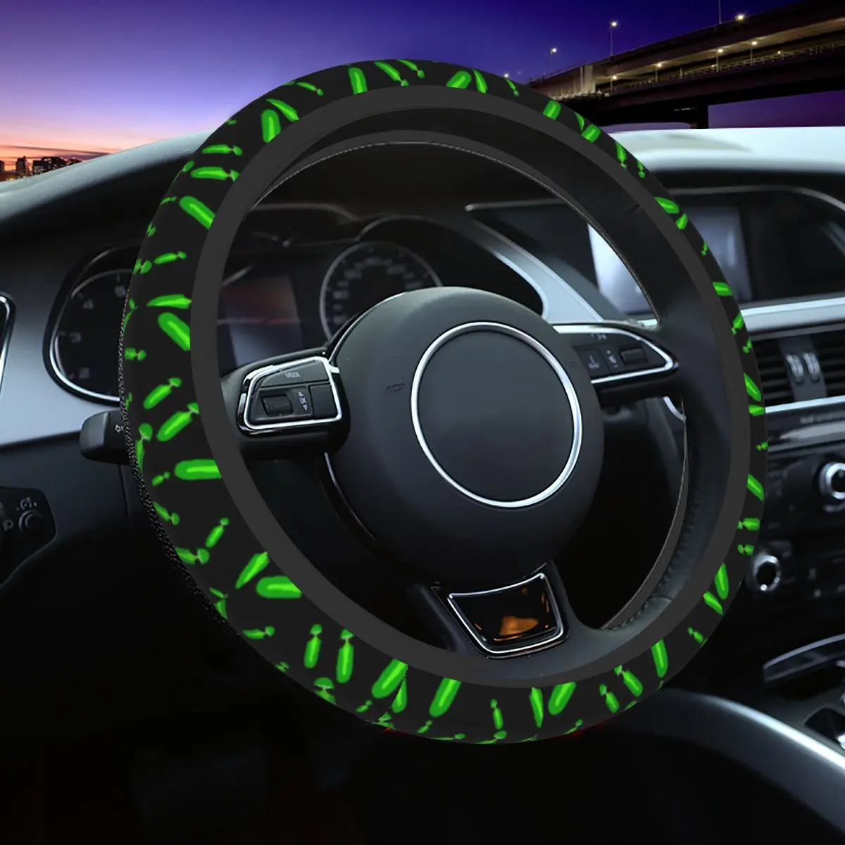 38cm Car Steering Wheel Covers Cool Pickle Rick Universal Cartoon Auto Decoration Elastische Car Accessories
38cm Car Steering Wheel Covers Cool Pickle Rick Universal Cartoon Auto Decoration Elastische Car Accessories