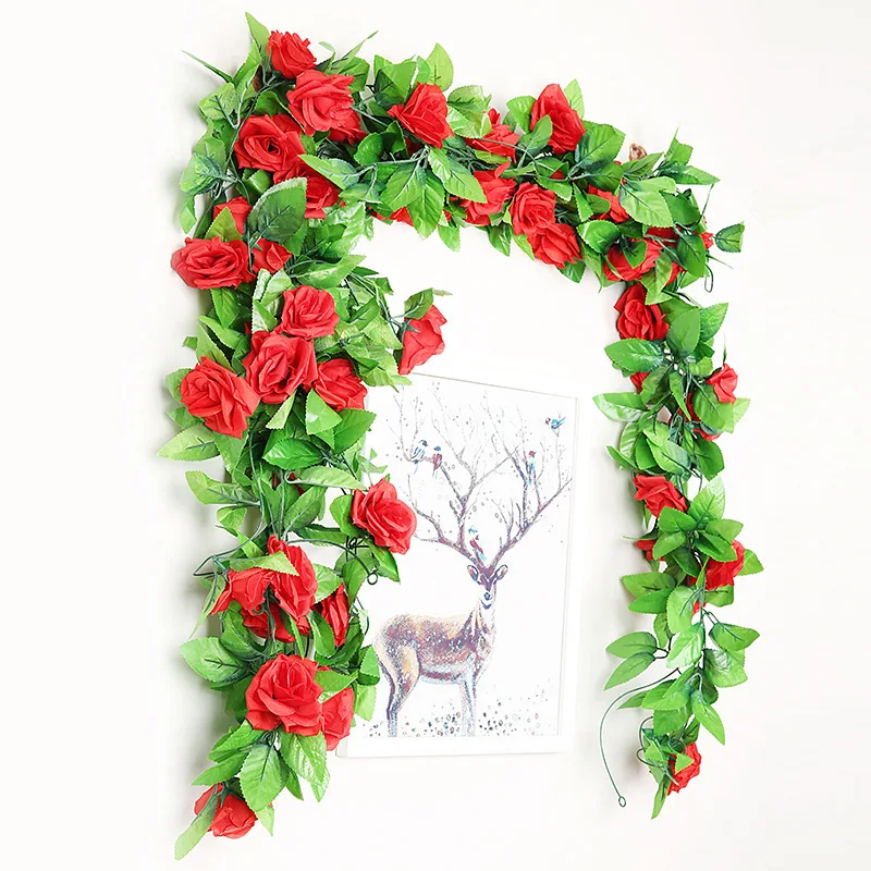240CM Rose Artificial Flowers simple classic Christmas new year Garland Birthday Wedding Home Garden Arch DIY Fake Plant Vine
240CM Rose Artificial Flowers simple classic Christmas new year Garland Birthday Wedding Home Garden Arch DIY Fake Plant Vine