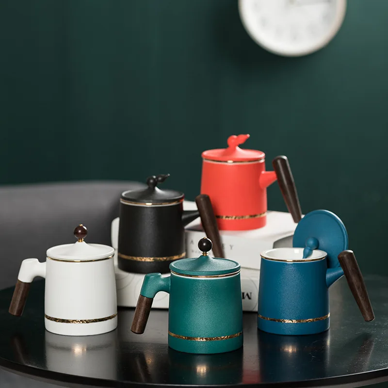 400ml Ceramic Personal Tea Water Separating Tea Cup Stoneware Office Meeting Water Cup with Handle Simple Mug
400ml Ceramic Personal Tea Water Separating Tea Cup Stoneware Office Meeting Water Cup with Handle Simple Mug