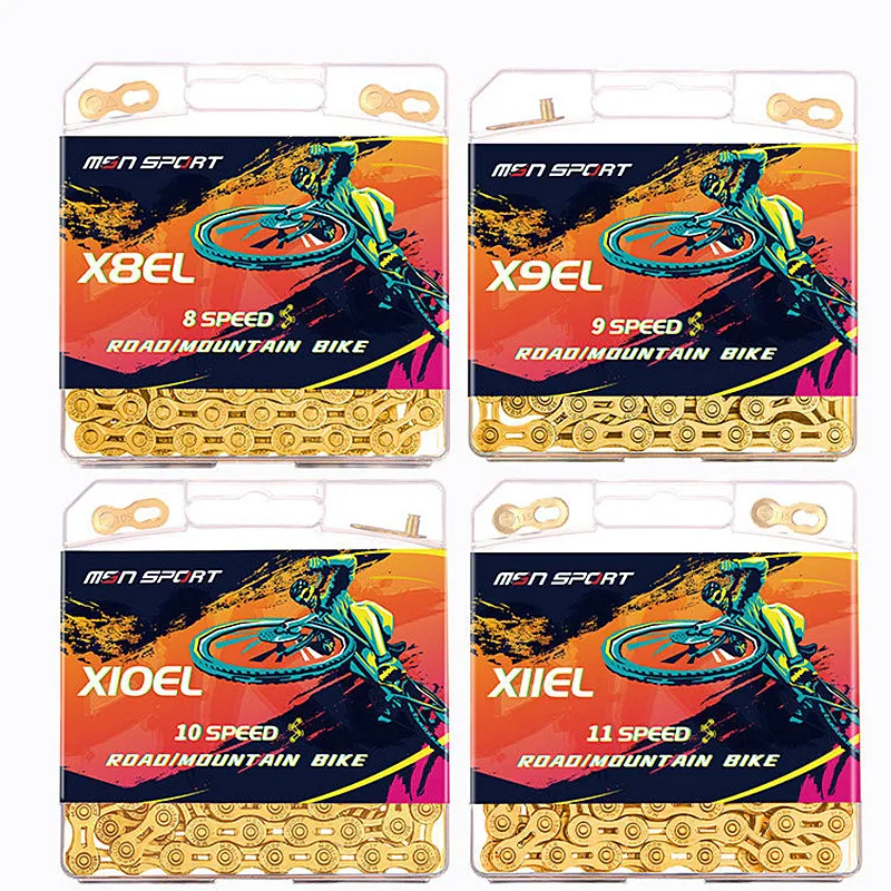 Ультралегкая полностью вырезанная цепь для горного велосипеда, гладкая цепь из легированной стали для горного и дорожного велосипеда, 8, 9, 10, 11 скоростей, Золотая цепь
Ультралегкая полностью вырезанная цепь для горного велосипеда, гладкая цепь из легированной стали для горного и дорожного велосипеда, 8, 9, 10, 11 скоростей, Золотая цепь