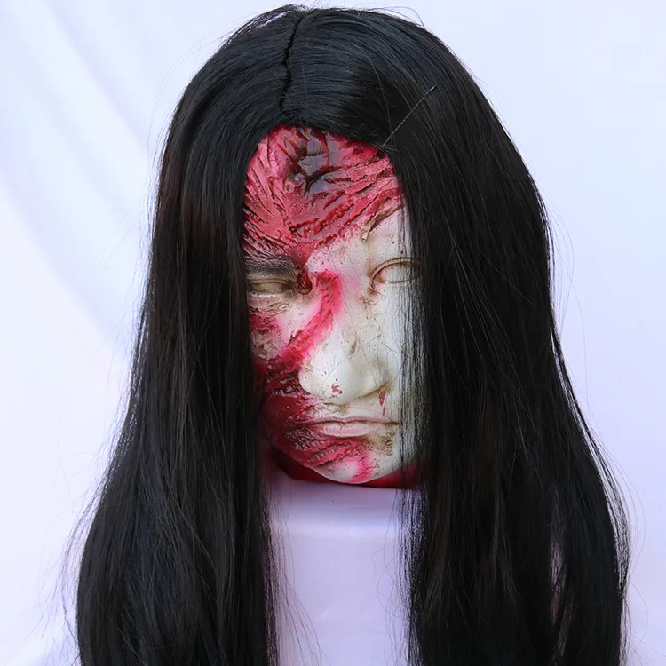 Halloween Scary Female Ghost Head Decoration Halloween Party Haunted House Trick Long Hair Woman Mask Ornament Props
Halloween Scary Female Ghost Head Decoration Halloween Party Haunted House Trick Long Hair Woman Mask Ornament Props